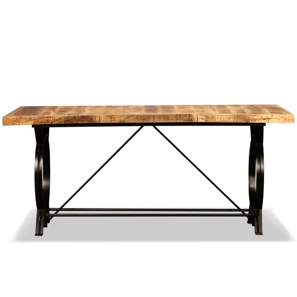 Jedálenský stôl, masívne surové mangovníkové drevo, 180 cm