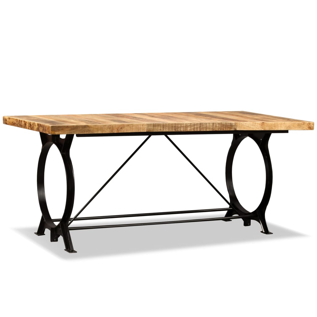 Jedálenský stôl, masívne surové mangovníkové drevo, 180 cm