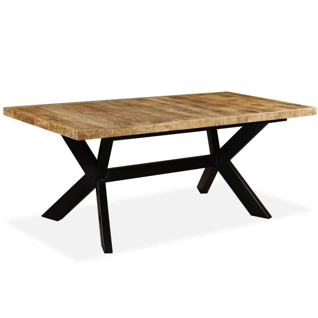 Jedálenský stôl, mangový masív a oceľ 180 cm