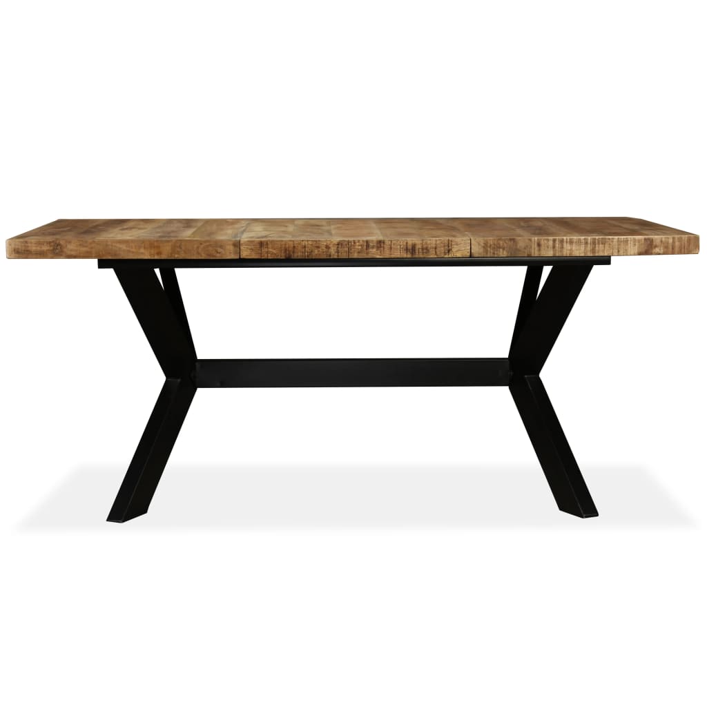 Jedálenský stôl, mangový masív a oceľ 180 cm