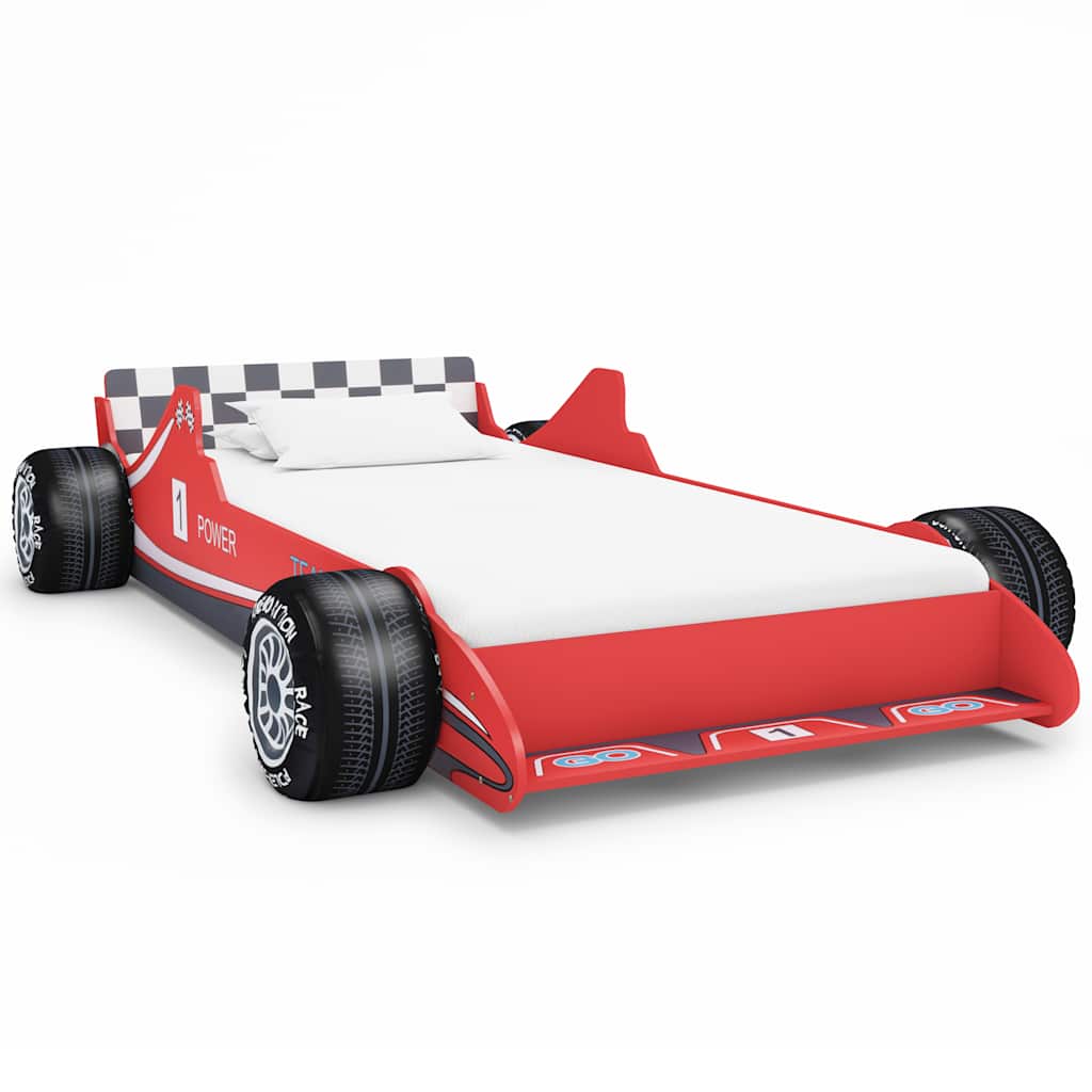 Detská posteľ pretekárske auto 90x200 cm červená