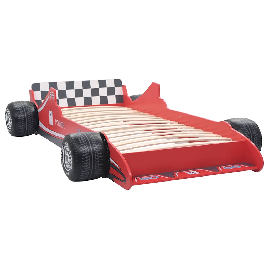 Detská posteľ pretekárske auto 90x200 cm červená