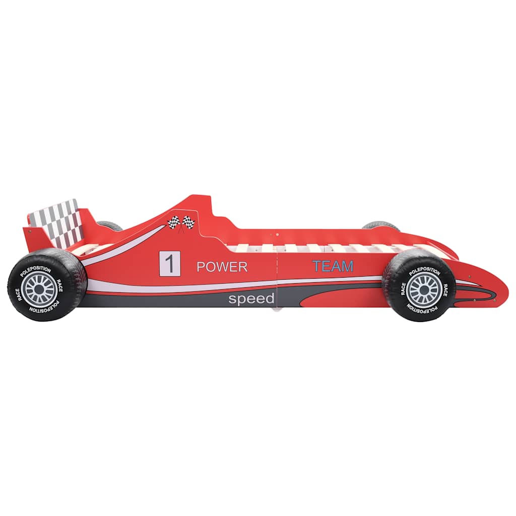 Detská posteľ pretekárske auto 90x200 cm červená