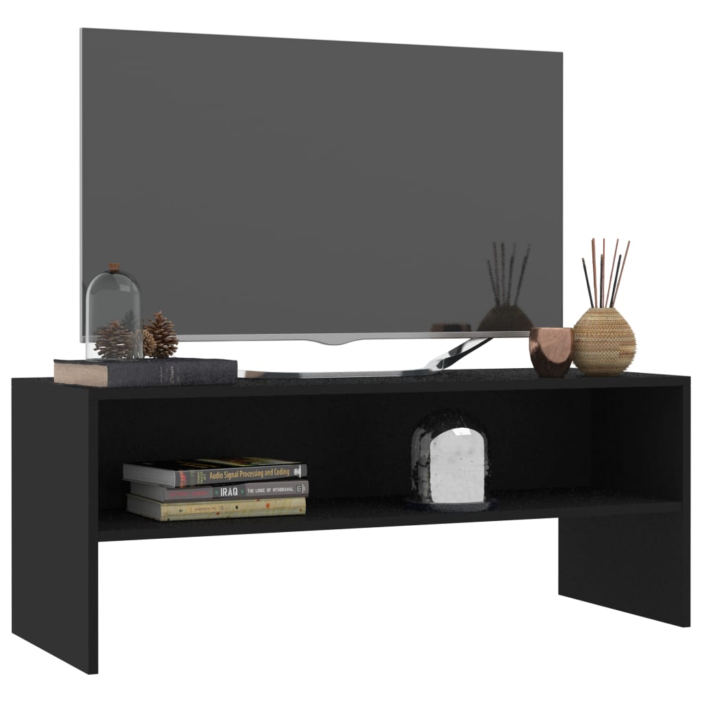 TV skrinka, čierna 100x40x40 cm, kompozitné drevo