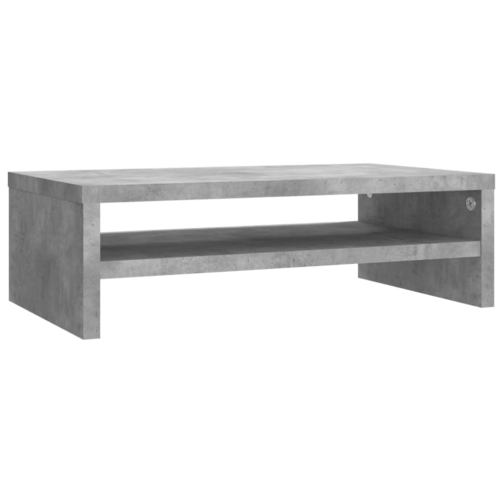 Stojan na monitor, betónovo sivý 42x24x13 cm, kompozitné drevo