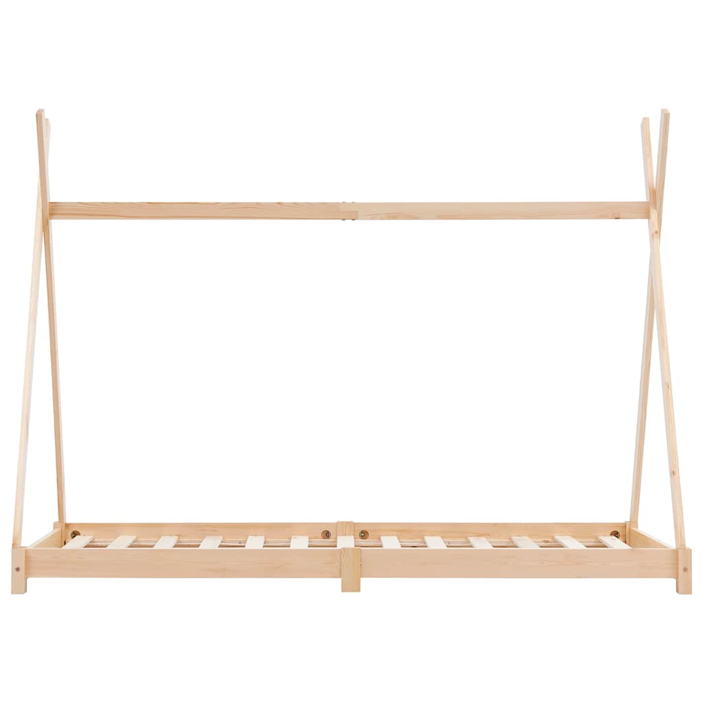 Detský posteľný rám masívne borovicové drevo 90x200 cm