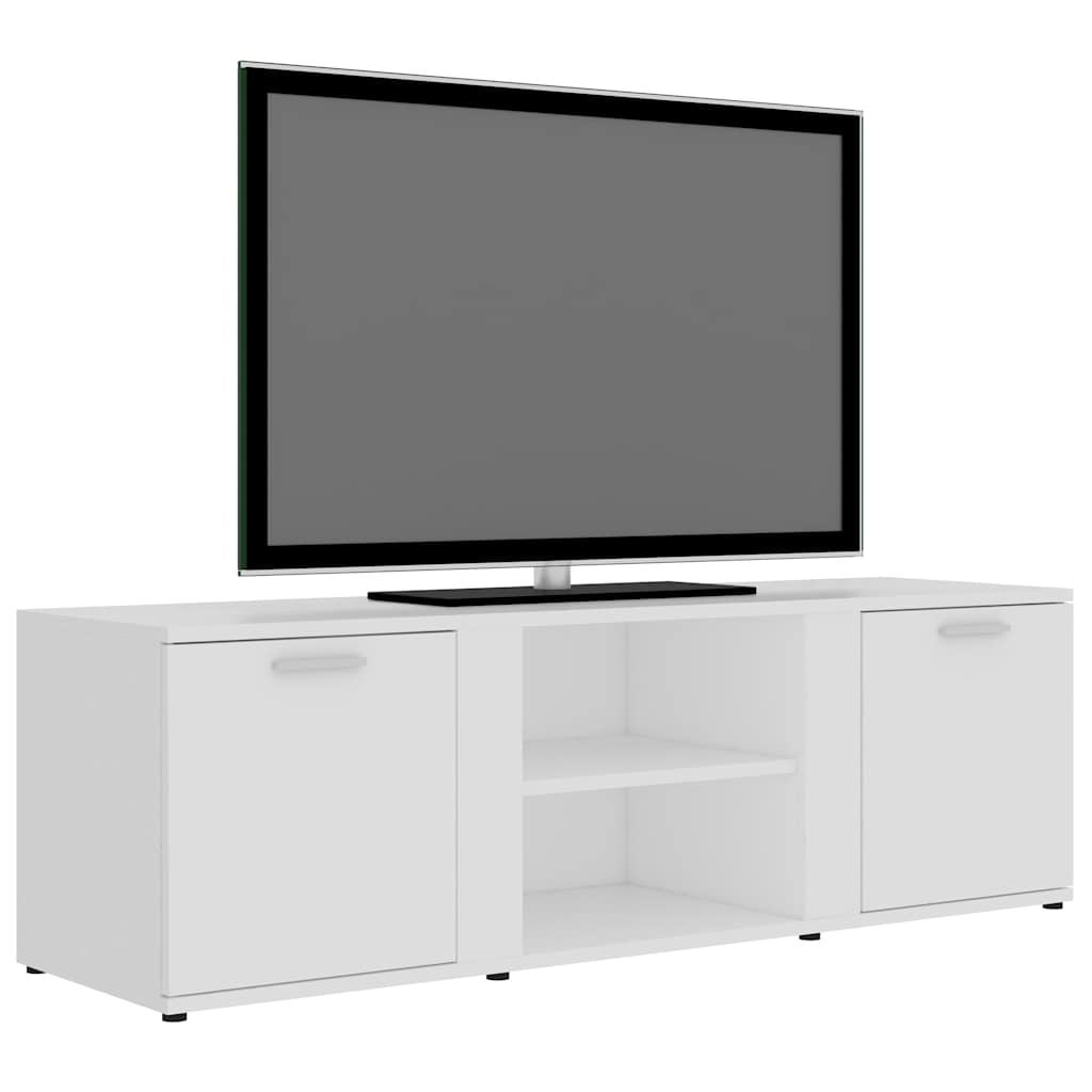 TV skrinka, biela 120x34x37 cm, kompozitné drevo