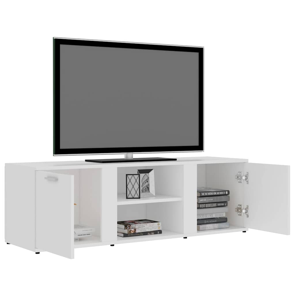 TV skrinka, biela 120x34x37 cm, kompozitné drevo