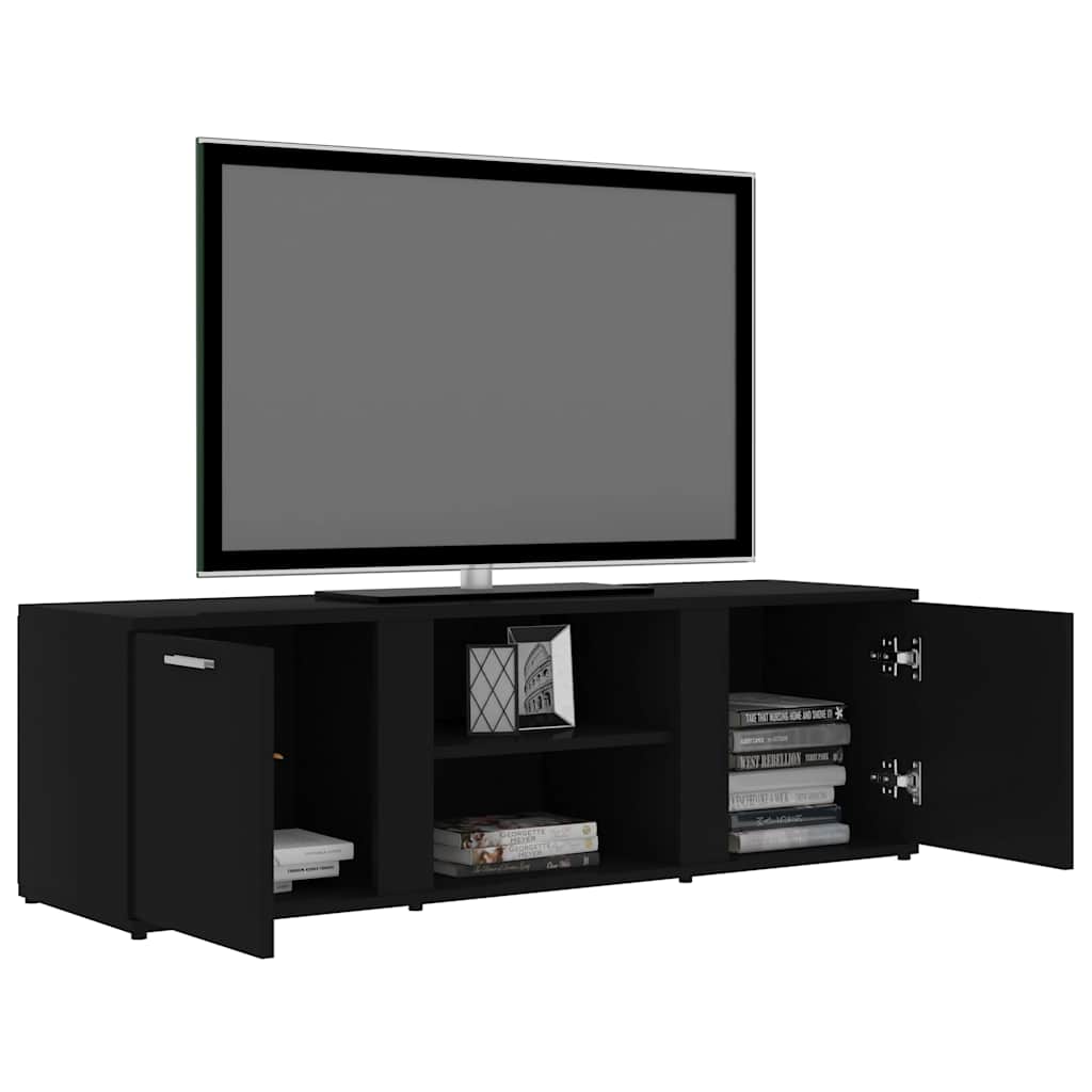 TV skrinka, čierna 120x34x37 cm, kompozitné drevo