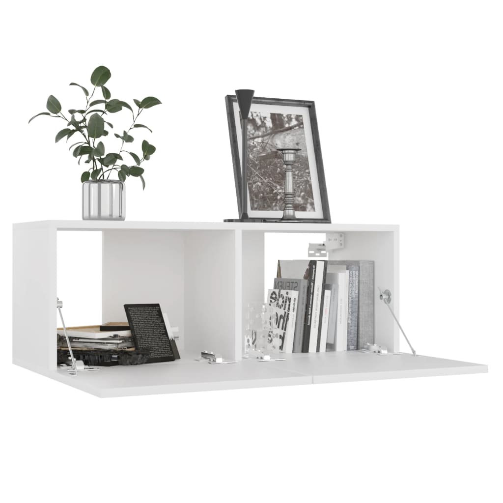 TV skrinka, biela 80x30x30 cm, kompozitné drevo