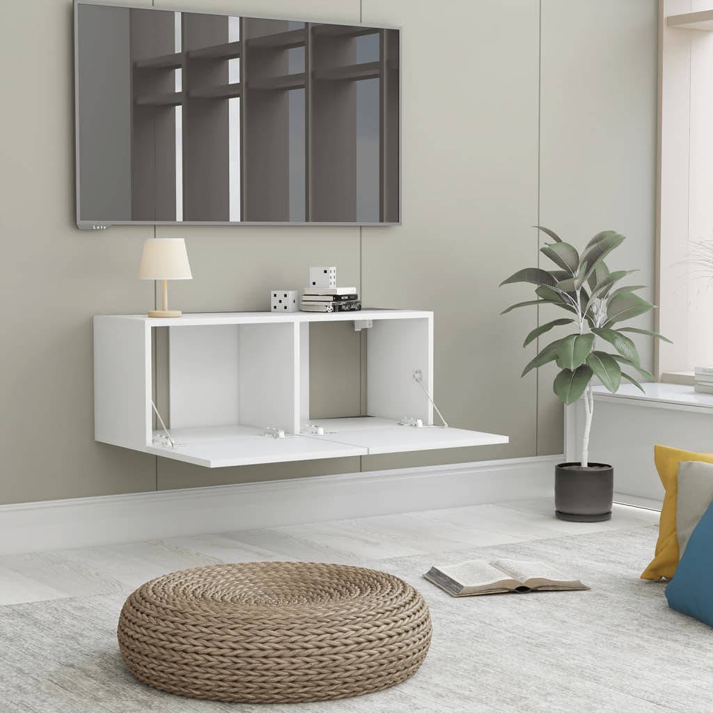 TV skrinka, biela 80x30x30 cm, kompozitné drevo