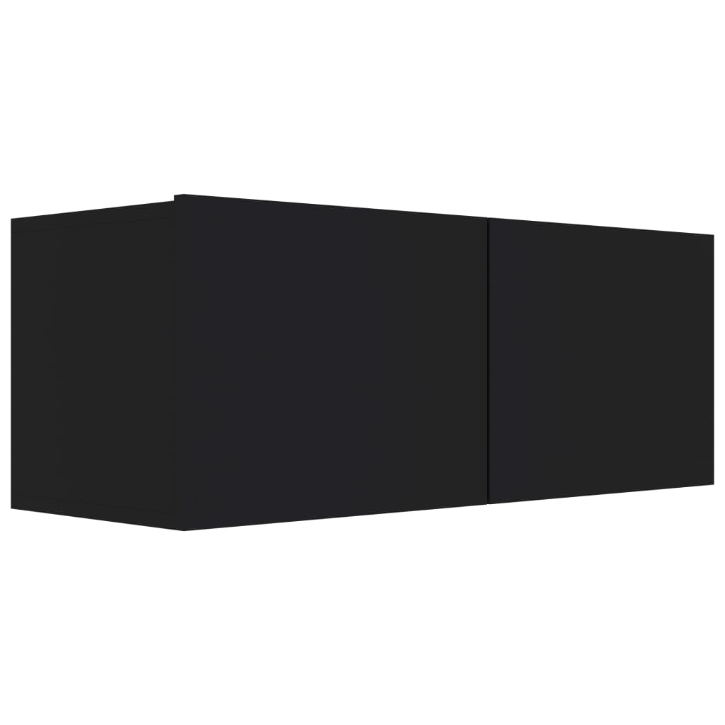 TV skrinka, čierna 80x30x30 cm, kompozitné drevo