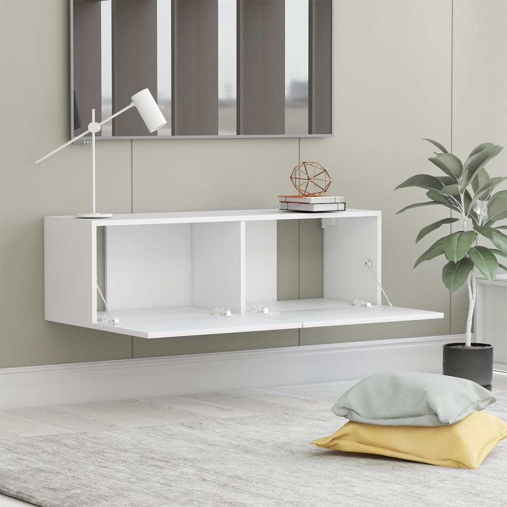 TV skrinka, biela 100x30x30 cm, kompozitné drevo