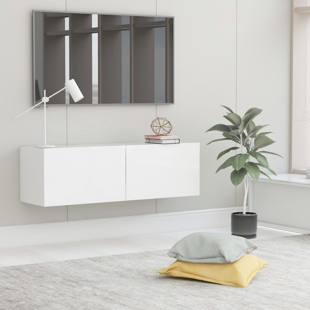 TV skrinka, biela 100x30x30 cm, kompozitné drevo