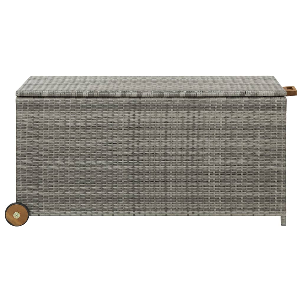 Záhradný úložný box, svetlosivý 120x65x61 cm, polyratan