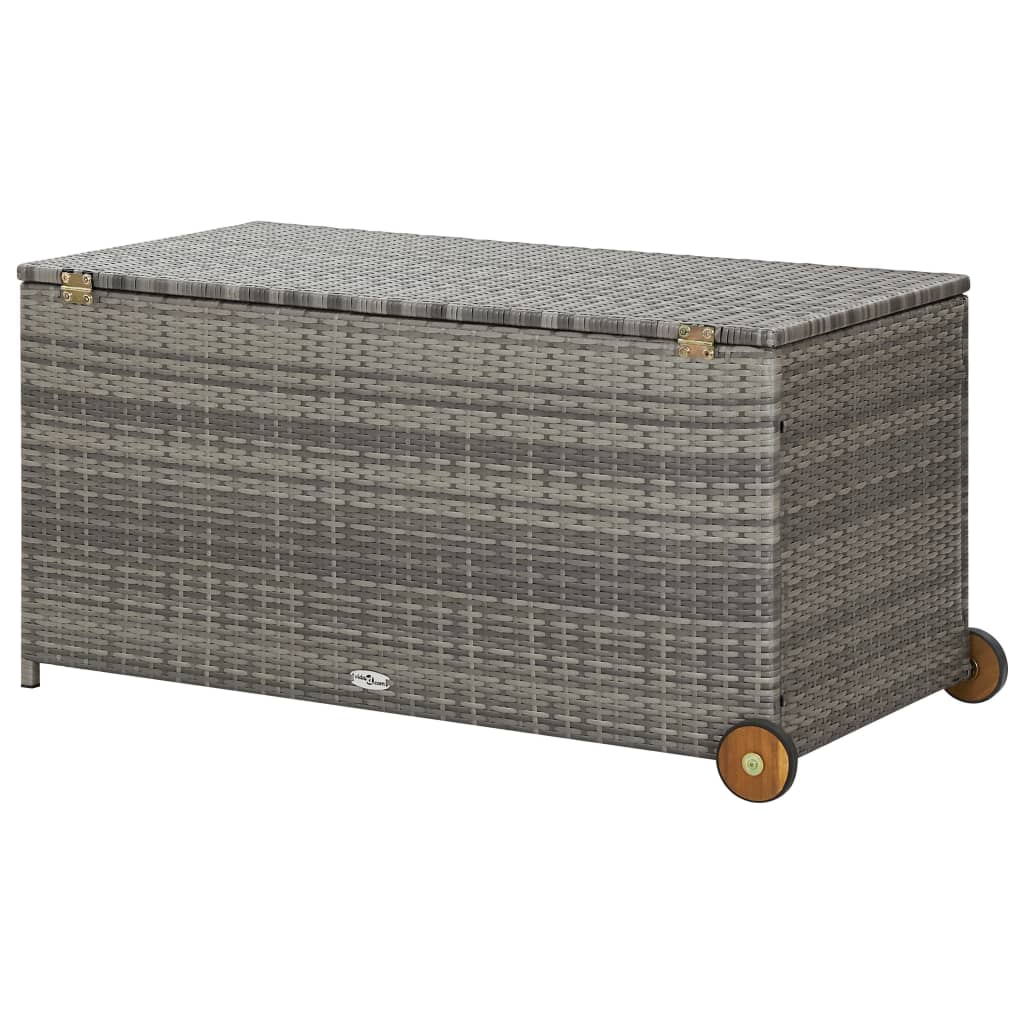 Záhradný úložný box, svetlosivý 120x65x61 cm, polyratan