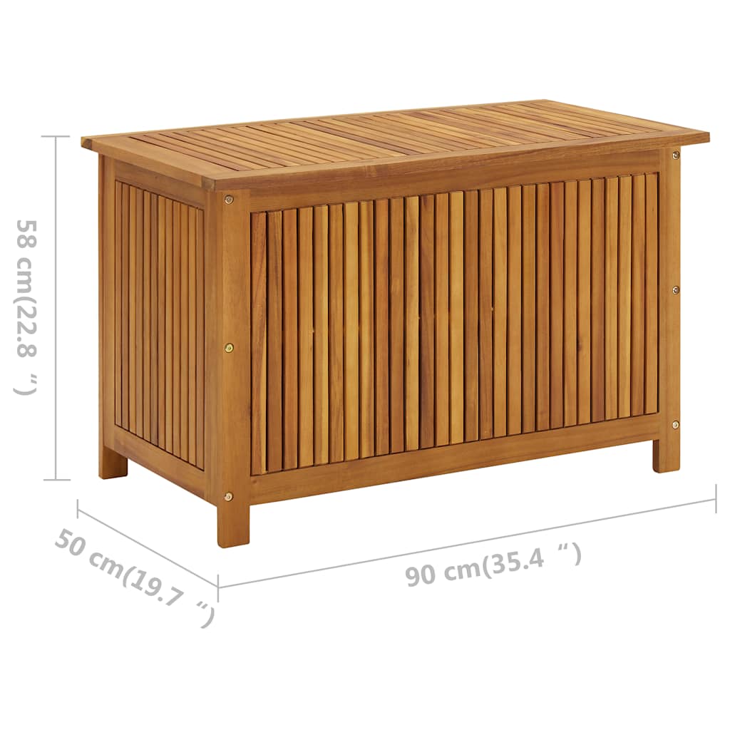 Záhradný úložný box 90x50x58 cm, akáciový masív