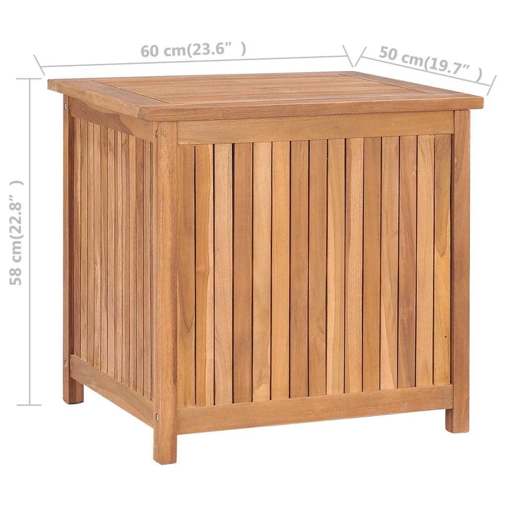 Záhradný úložný box 60x50x58 cm masívne teakové drevo