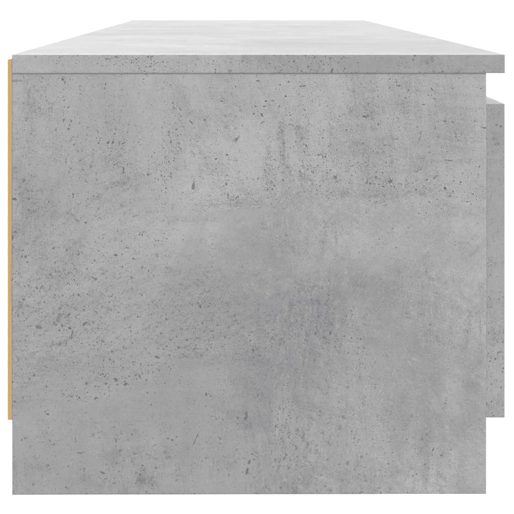 TV skrinka s LED svetlami betónovo-sivá 140x40x35,5 cm