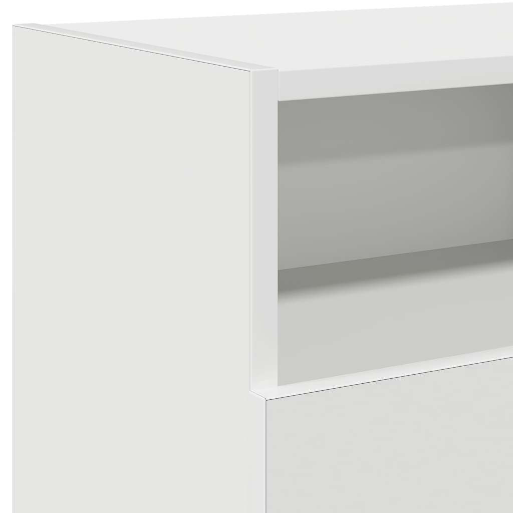TV skrinka s LED svetlami biela 120x30x50 cm