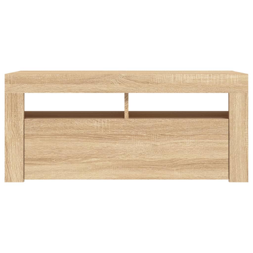 TV skrinka s LED svetlami dub sonoma 90x35x40 cm