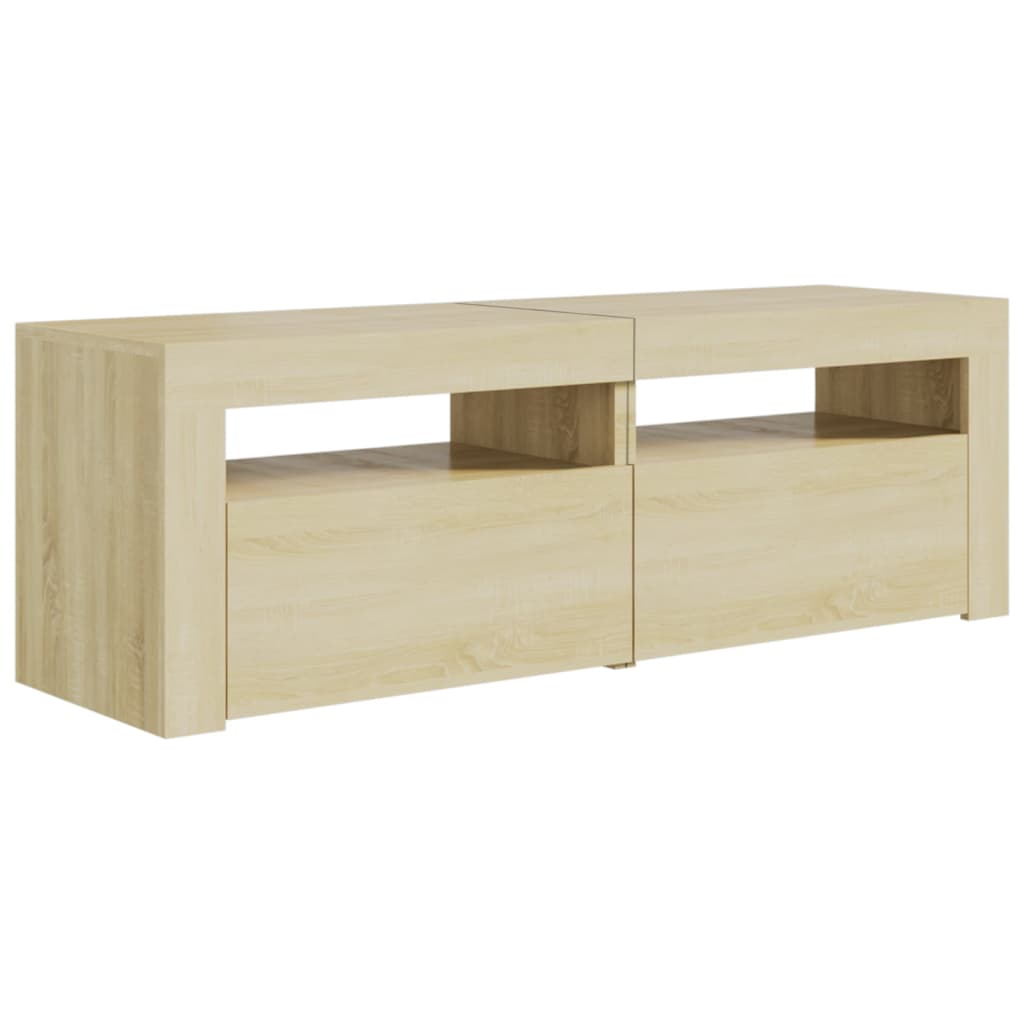 TV skrinka s LED svetlami dub sonoma 120x35x40 cm