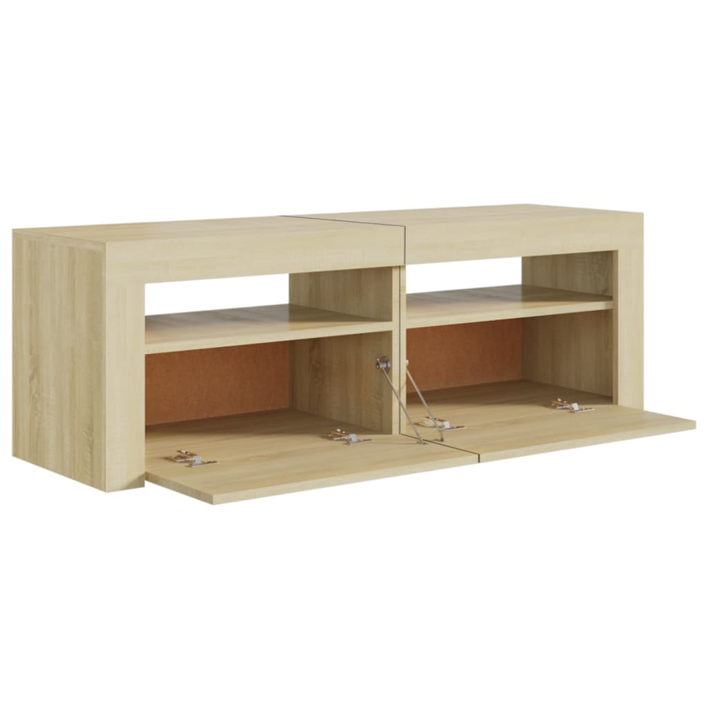 TV skrinka s LED svetlami dub sonoma 120x35x40 cm