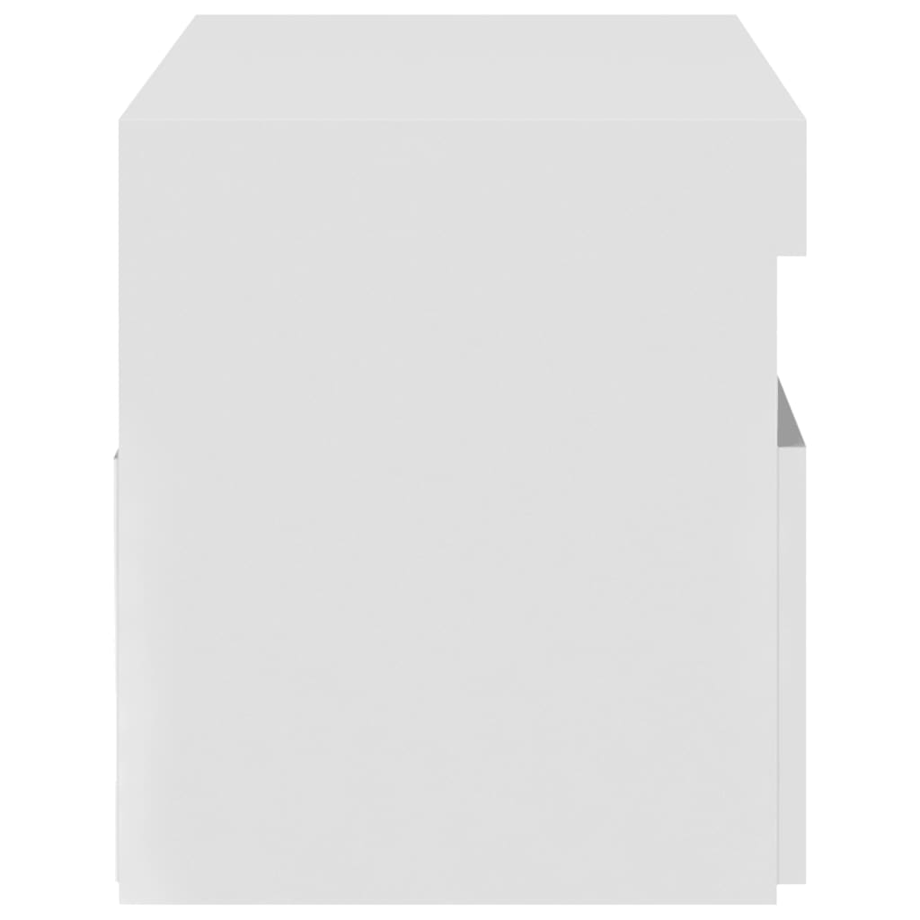 TV skrinka s LED svetlami biela 75x35x40 cm