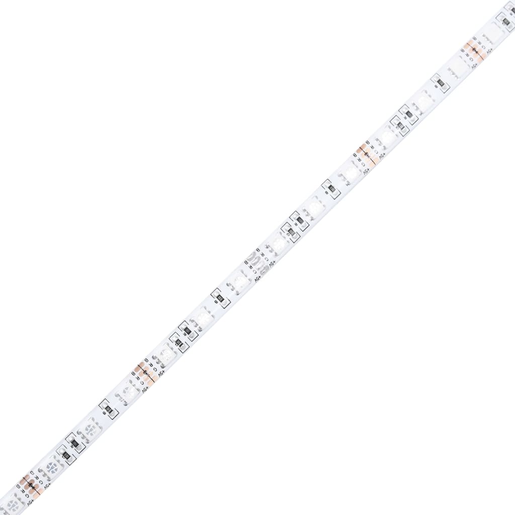TV skrinka s LED svetlami biela 75x35x40 cm