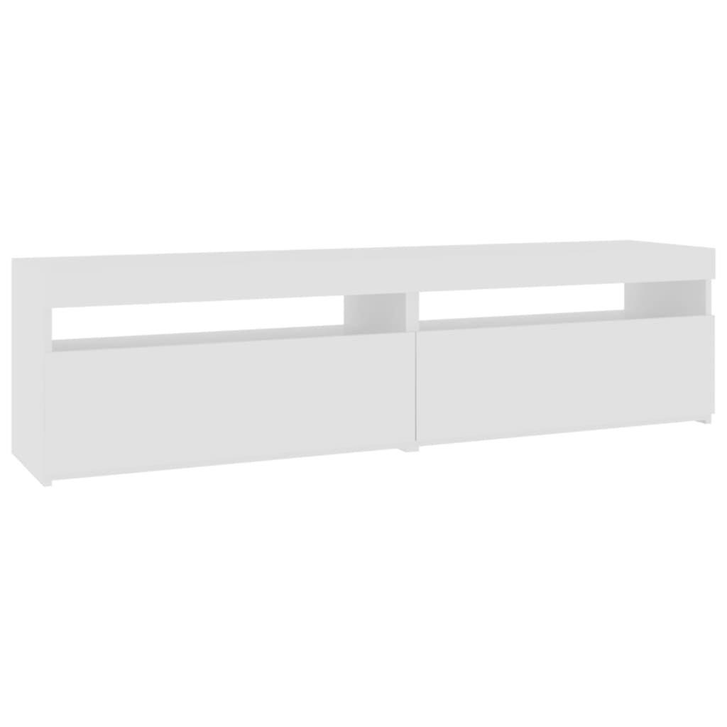 TV skrinky 2 ks s LED svetlami biele 75x35x40 cm