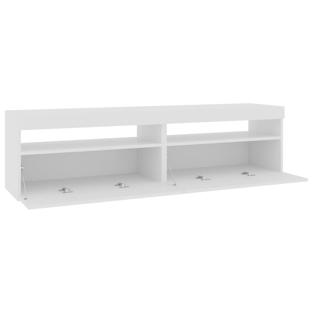 TV skrinky 2 ks s LED svetlami biele 75x35x40 cm
