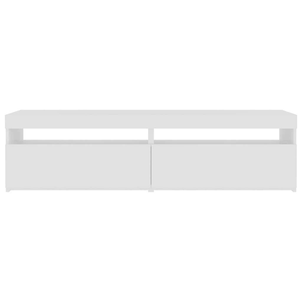 TV skrinky 2 ks s LED svetlami biele 75x35x40 cm