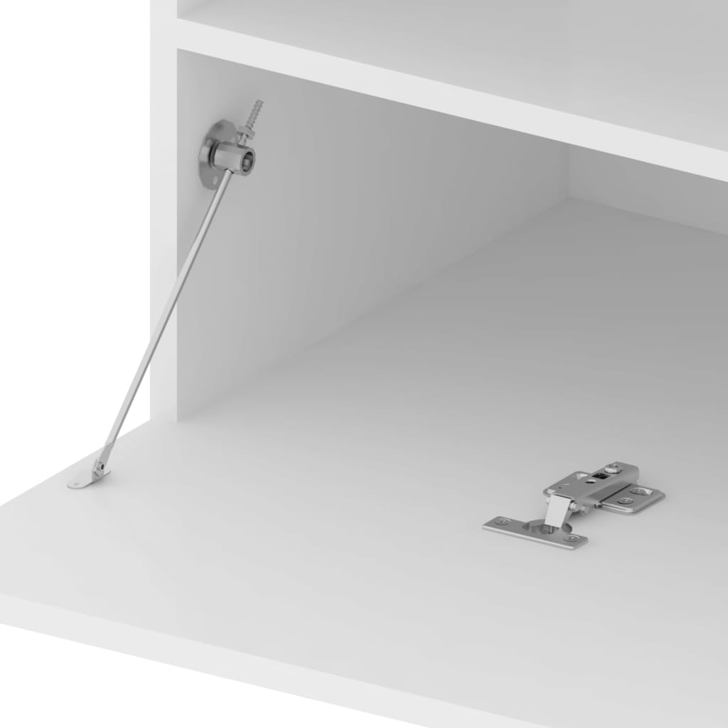 TV skrinky 2 ks s LED svetlami biele 75x35x40 cm