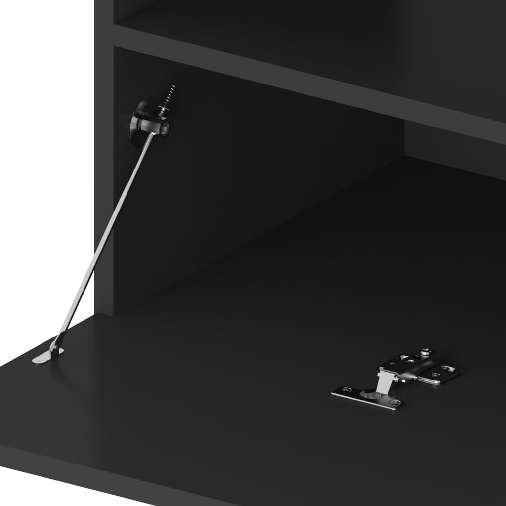TV skrinky 2 ks s LED svetlami čierne 75x35x40 cm
