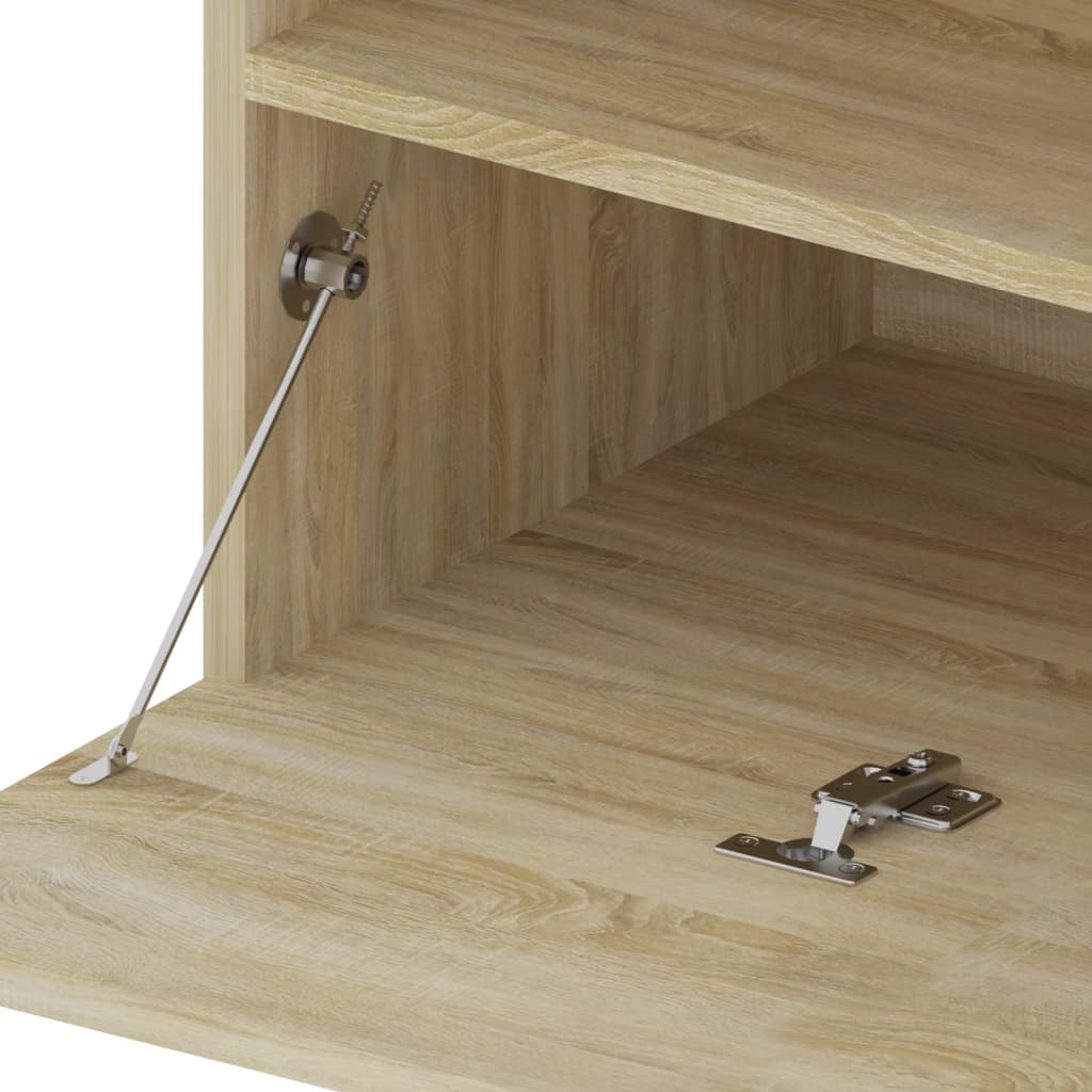 TV skrinka s LED svetlami dub sonoma 75x35x40 cm