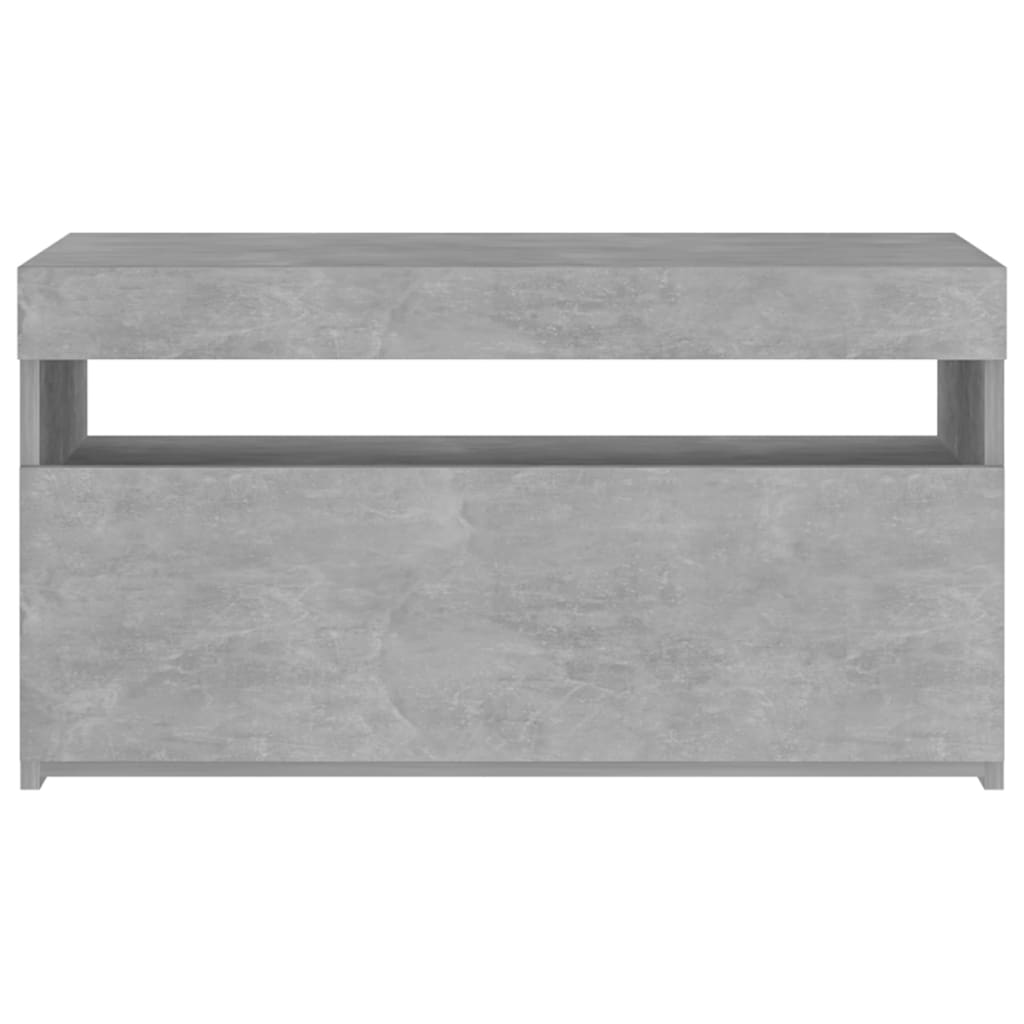 TV skrinka s LED svetlami betónovo-sivá 75x35x40 cm