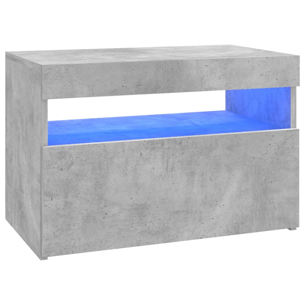 TV skrinka s LED svetlami betónovo-sivá 60x35x40 cm