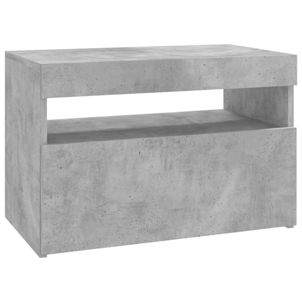 TV skrinka s LED svetlami betónovo-sivá 60x35x40 cm