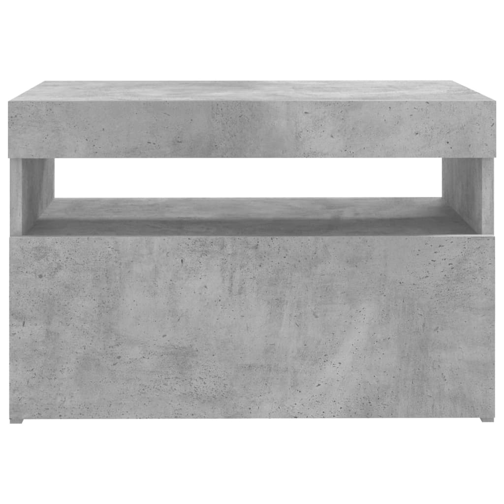 TV skrinka s LED svetlami betónovo-sivá 60x35x40 cm