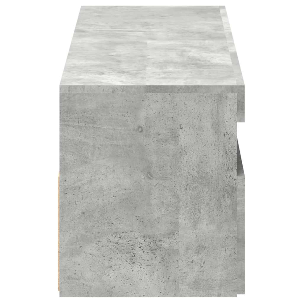 TV skrinky s LED svetlami 2 ks betónové sivé 60x35x40 cm