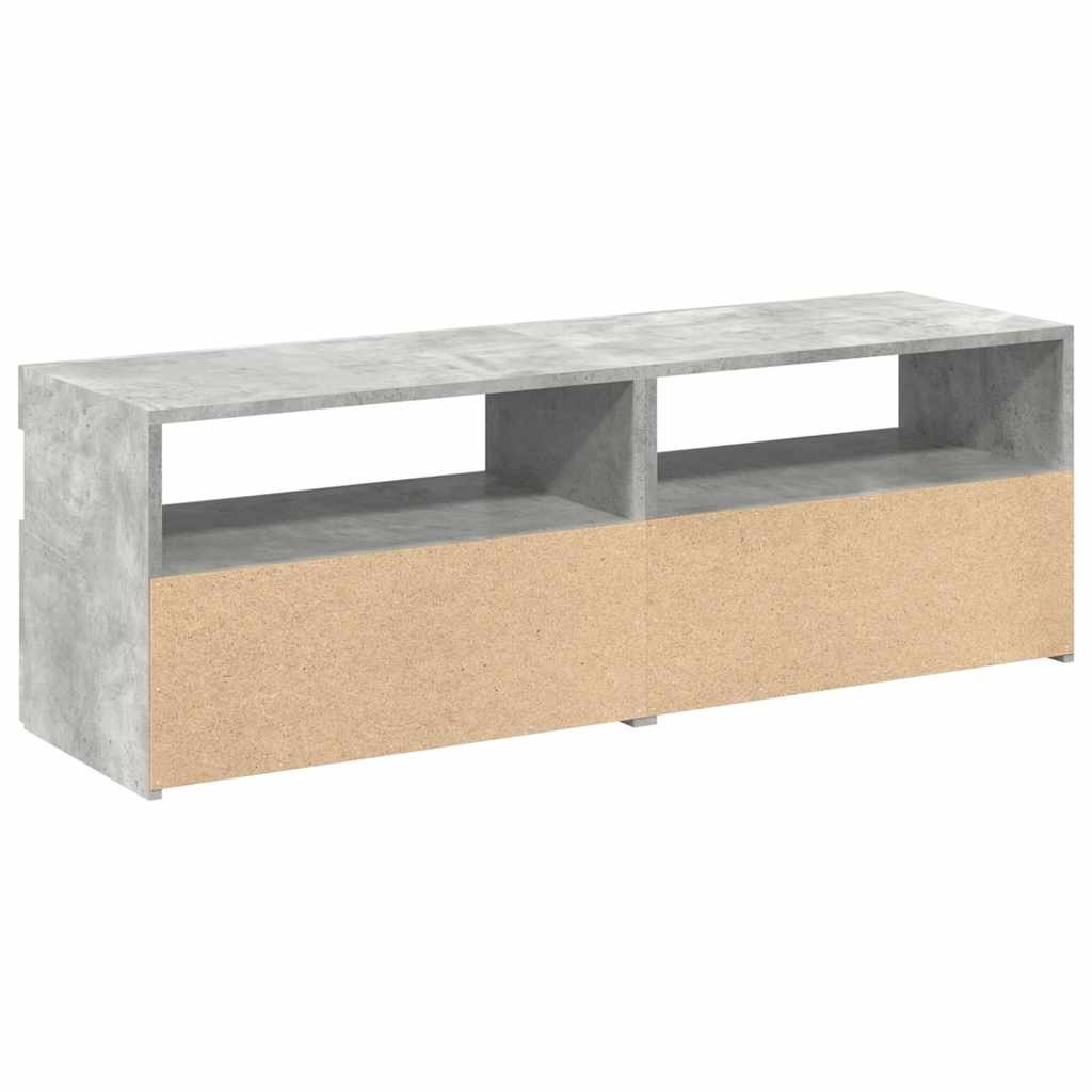 TV skrinky s LED svetlami 2 ks betónové sivé 60x35x40 cm