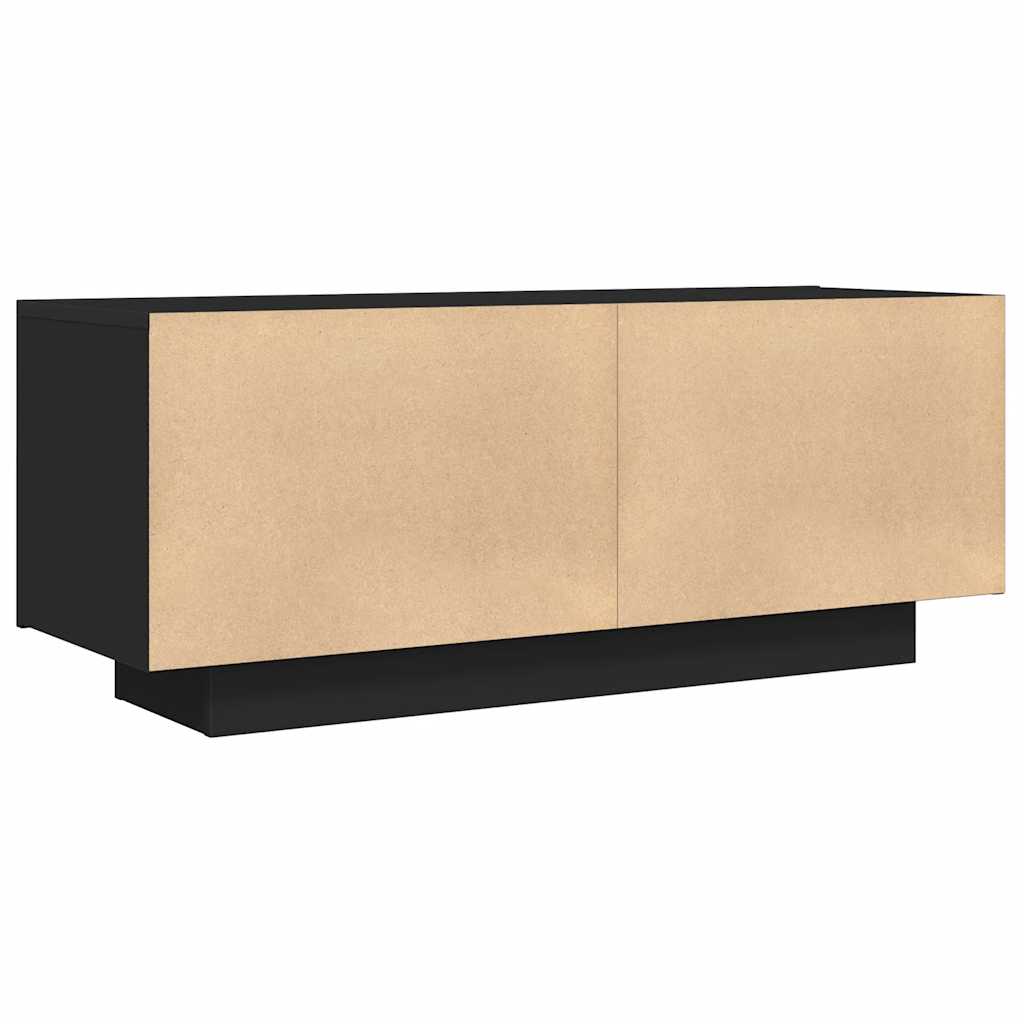 TV skrinka čierna 100x35x40 cm spracované drevo