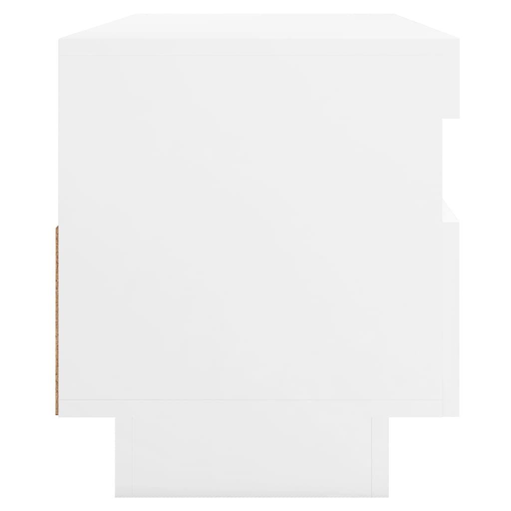 TV skrinka s LED svetlami biela 100x35x40 cm