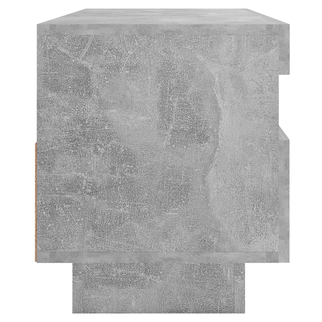 TV skrinka s LED svetlami betónová sivá 100x35x40 cm