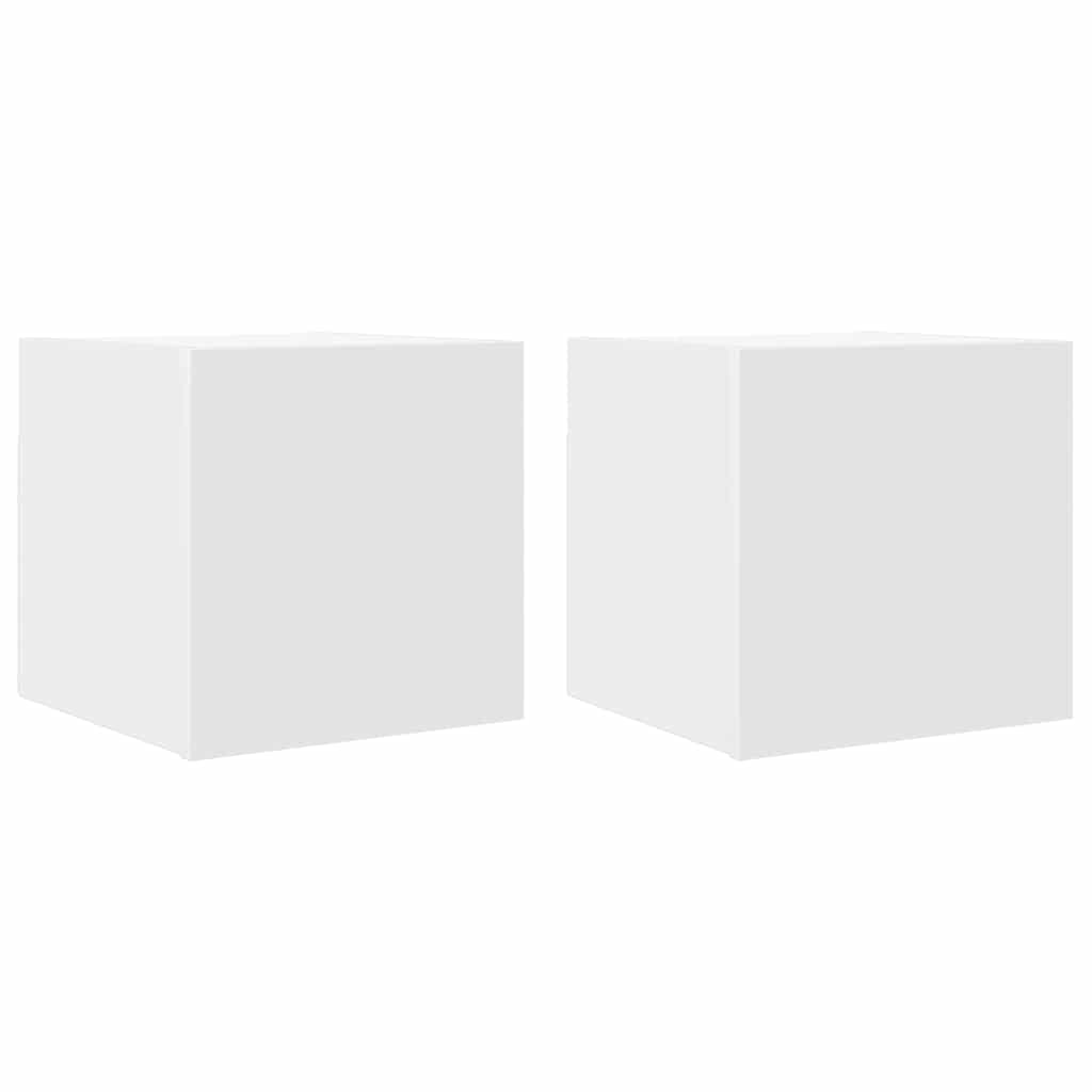 Nástenné TV skrinky 2 ks biele 30,5x30x30 cm