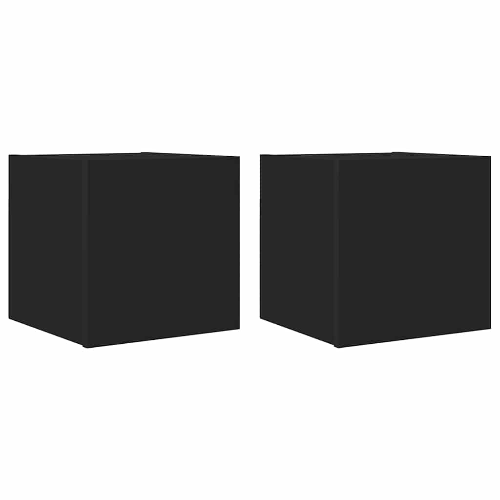 Nástenné TV skrinky 2 ks čierne 30,5x30x30 cm