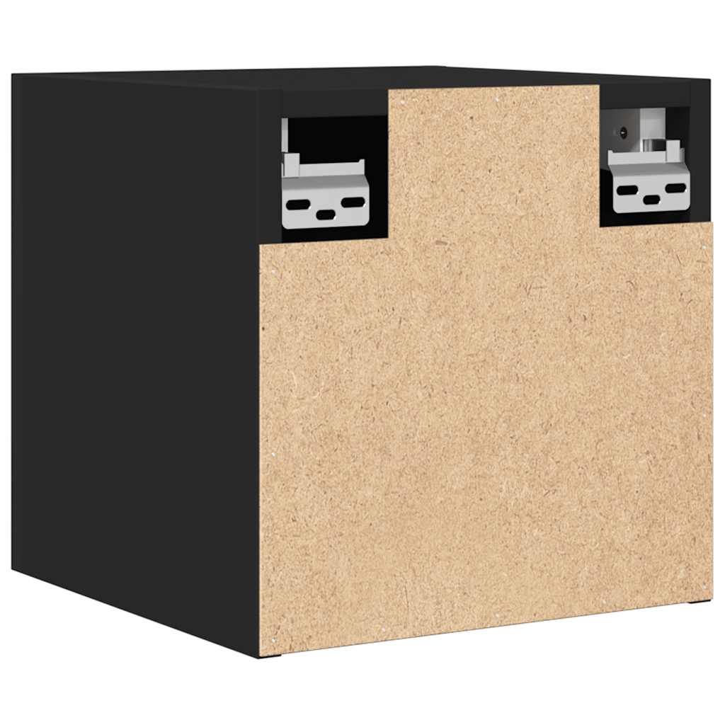 Nástenné TV skrinky 2 ks čierne 30,5x30x30 cm