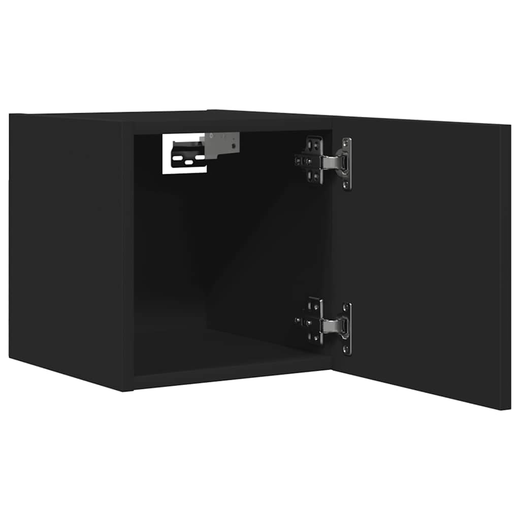 Nástenné TV skrinky 2 ks čierne 30,5x30x30 cm