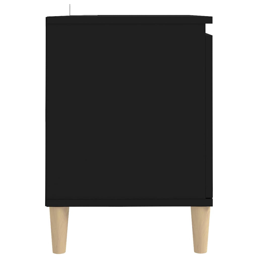 TV stolík nohy z masívneho dreva čierny 103,5x35x50cm