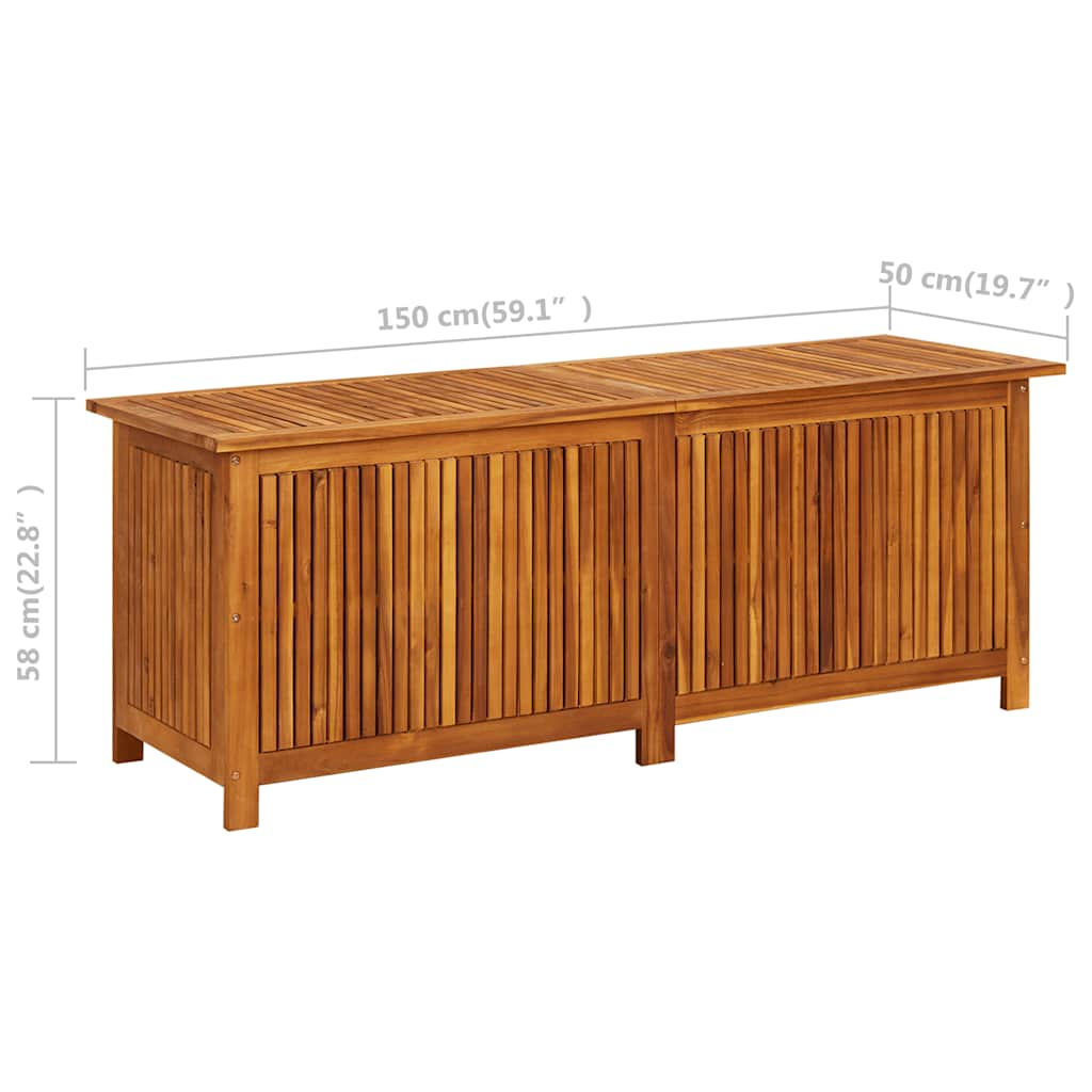 Záhradný úložný box 150x50x58 cm akáciový masív